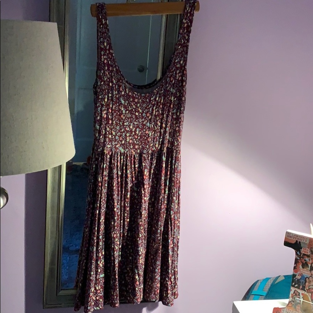 floral maroon AE dress